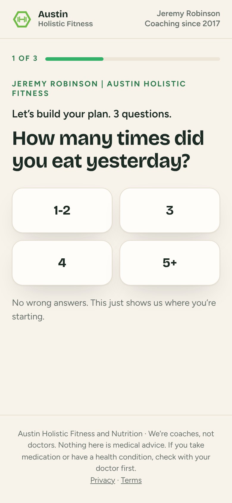 Quiz step 1