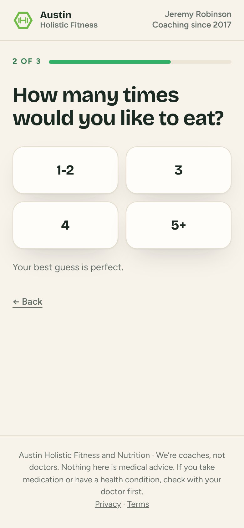 Quiz step 2