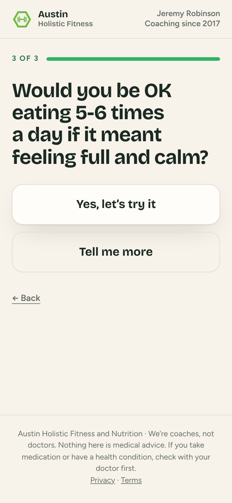 Quiz step 3